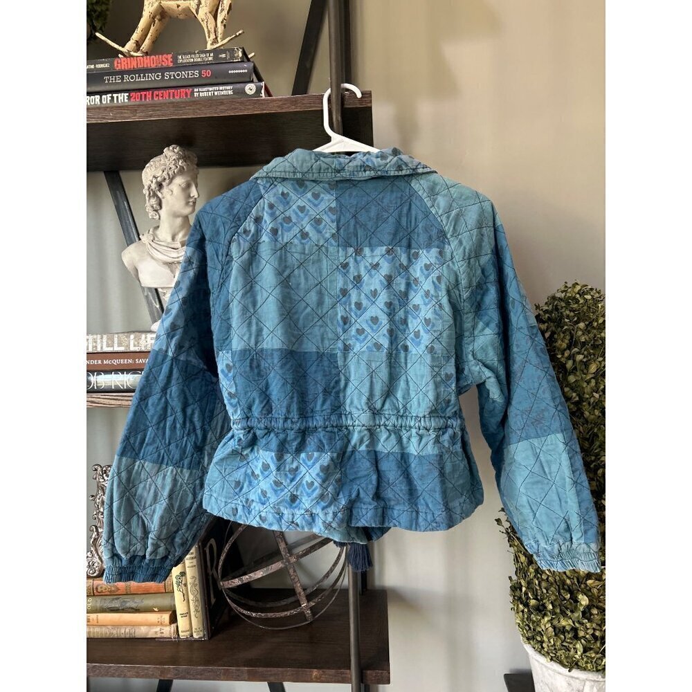 Cleobella Quilted Patchwork Lightweight Jacket Indigo Womens Size Small - Picture 11 of 14